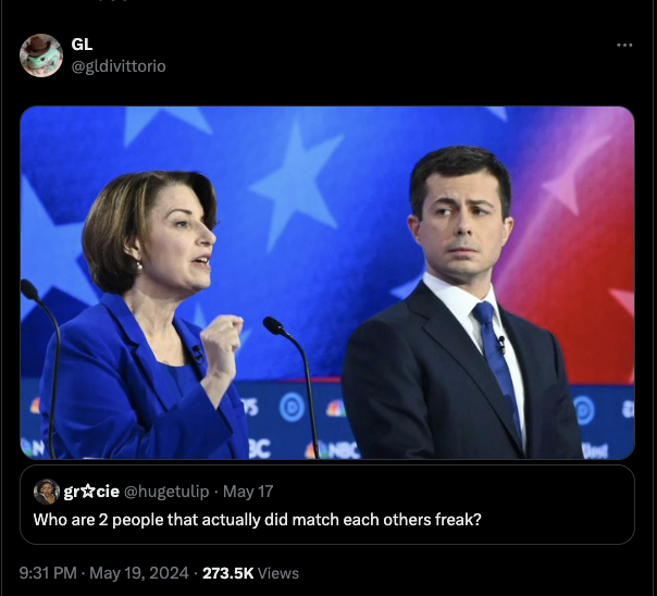 klobuchar buttigieg - Gl 150 C grcie May 17 Who are 2 people that actually did match each others freak? Views